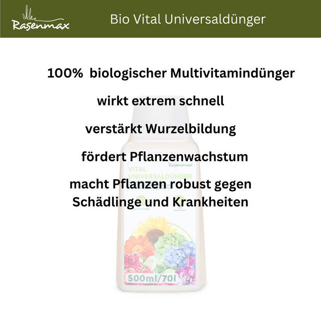 Rasenmax Bio Dünger Vital - Biologischer Universaldünger