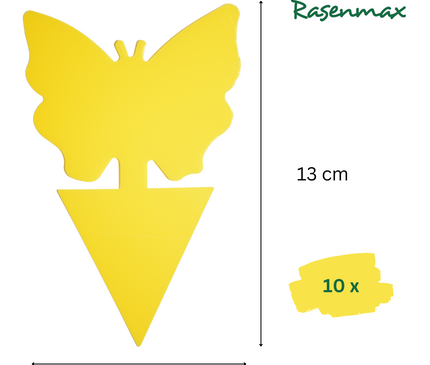 Rasenmax Gelbsticker 10 Stk in Schmetterlingform