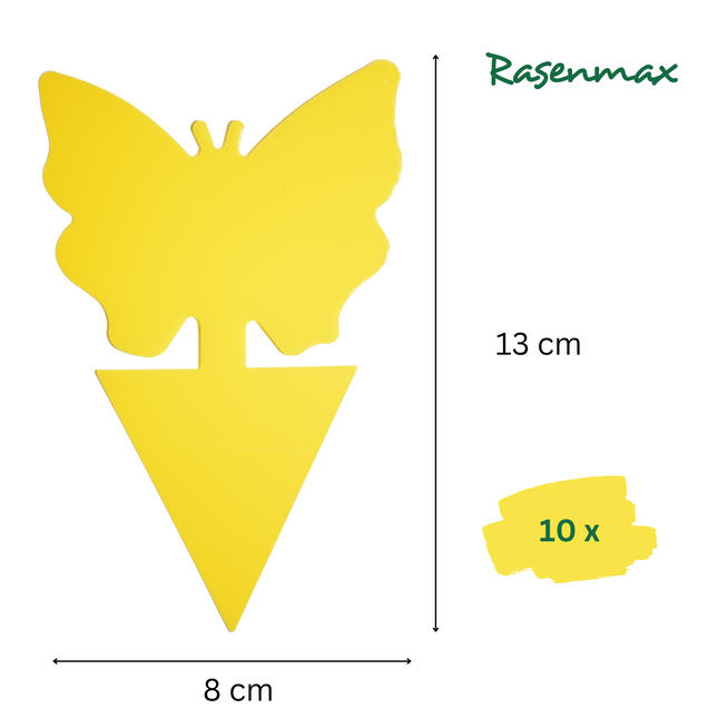 Rasenmax Gelbsticker 10 Stk in Schmetterlingform