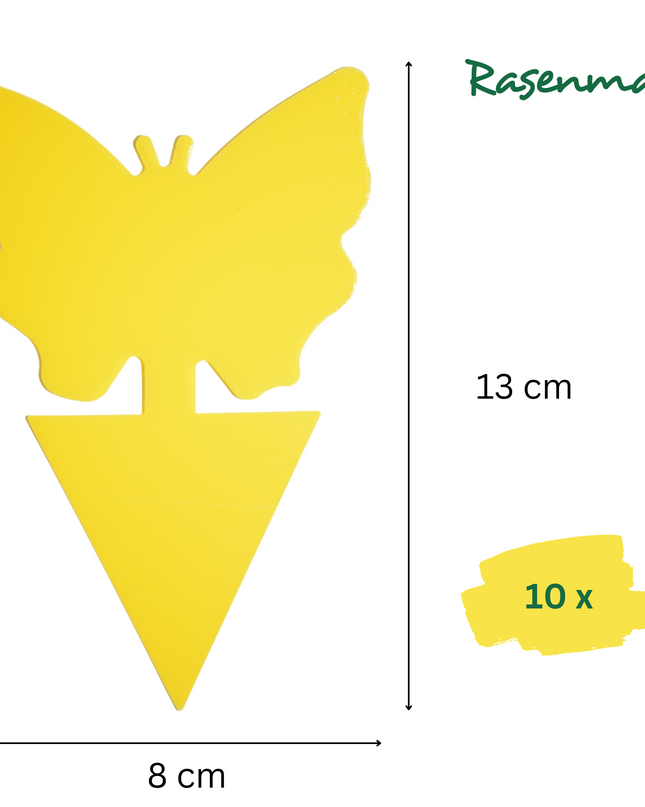 Rasenmax Gelbsticker 10 Stk in Schmetterlingform
