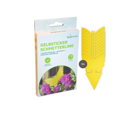 Rasenmax Gelbsticker 10 Stk in Schmetterlingform
