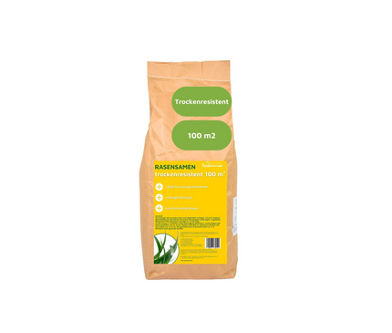 Rasenmax Rasensamen trockenresistent - Grassamen für trockene Standorte, 2,5 kg, 100 m2