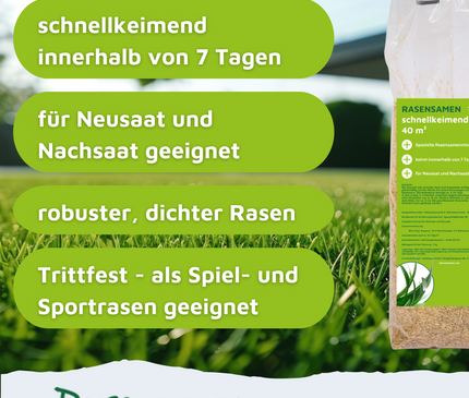 Rasenmax Rasensamen schnellkeimend 1 kg