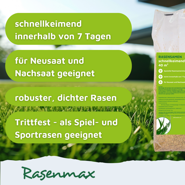 Rasenmax Rasensamen schnellkeimend 1 kg