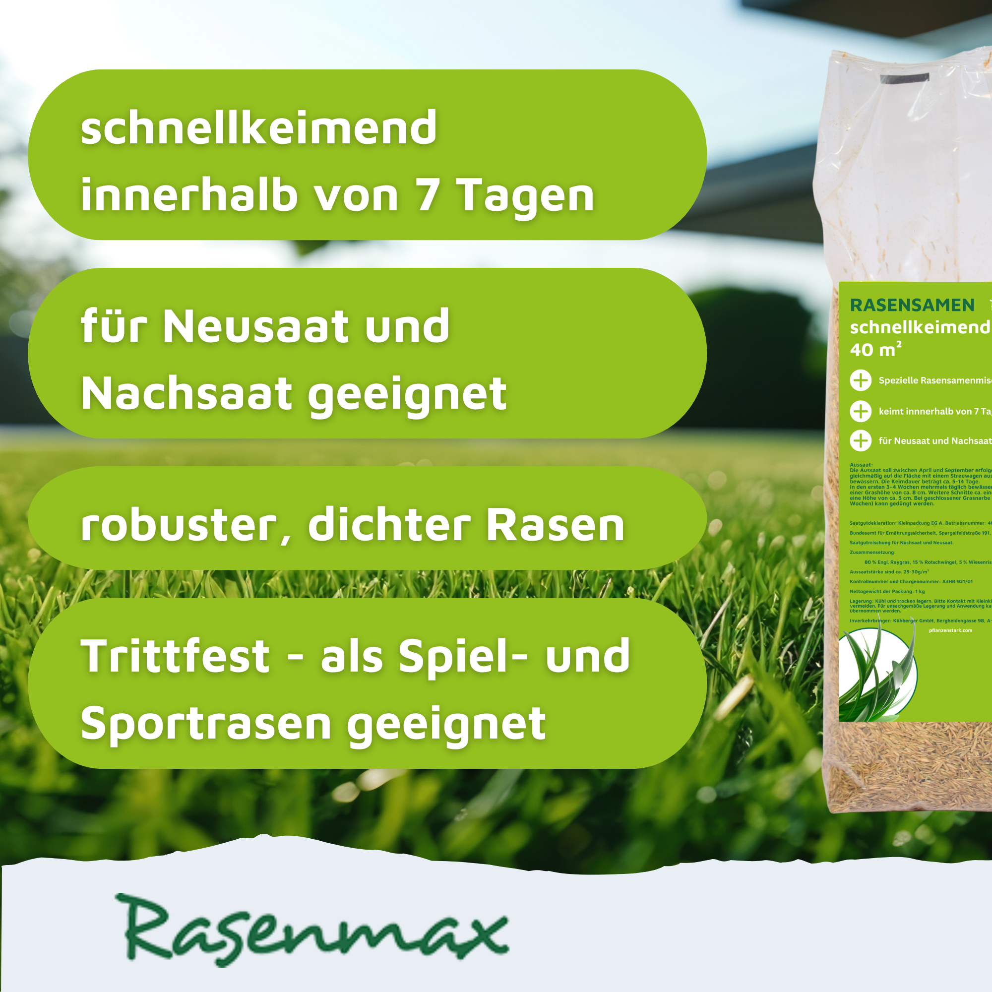 Rasenmax Rasensamen schnellkeimend 1 kg kaufen